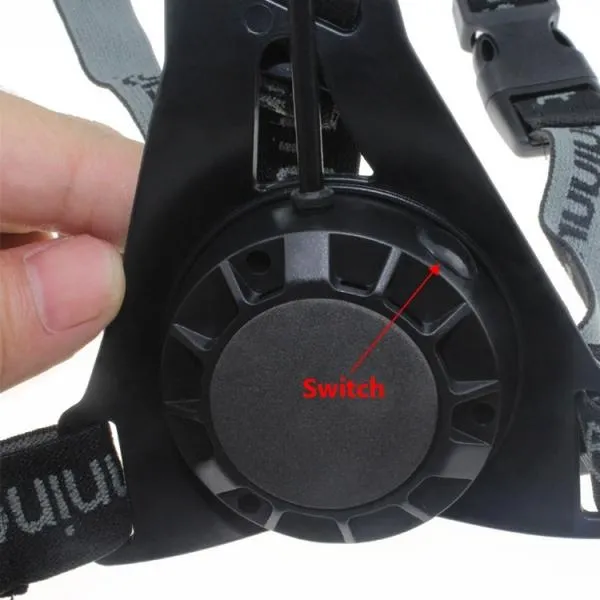 Outdoor LED Chest Light Night Running Warning Light with Removable Fixing Band USB Charge Black