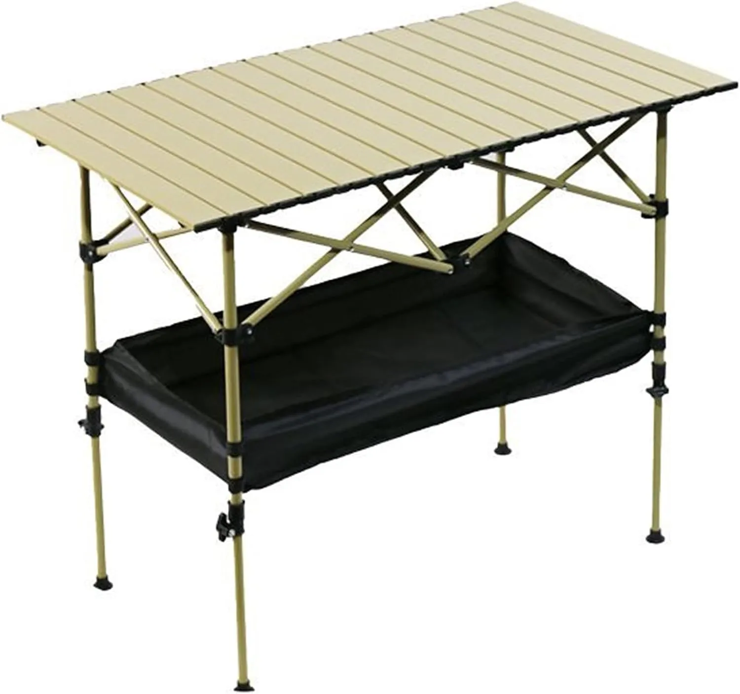 Outdoor Liftable Egg Roll Table, Folding Table, Portable Picnic Table Height Adjustable with Carrying Bag,Suitable for Outdoor,Camping,Picnic, Backyard and Barbecue,Suitable for 2-4 People(Beige,37.4X