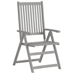 Outdoor Recliner Chairs Patio Chair with Cushions Solid Wood Acacia
