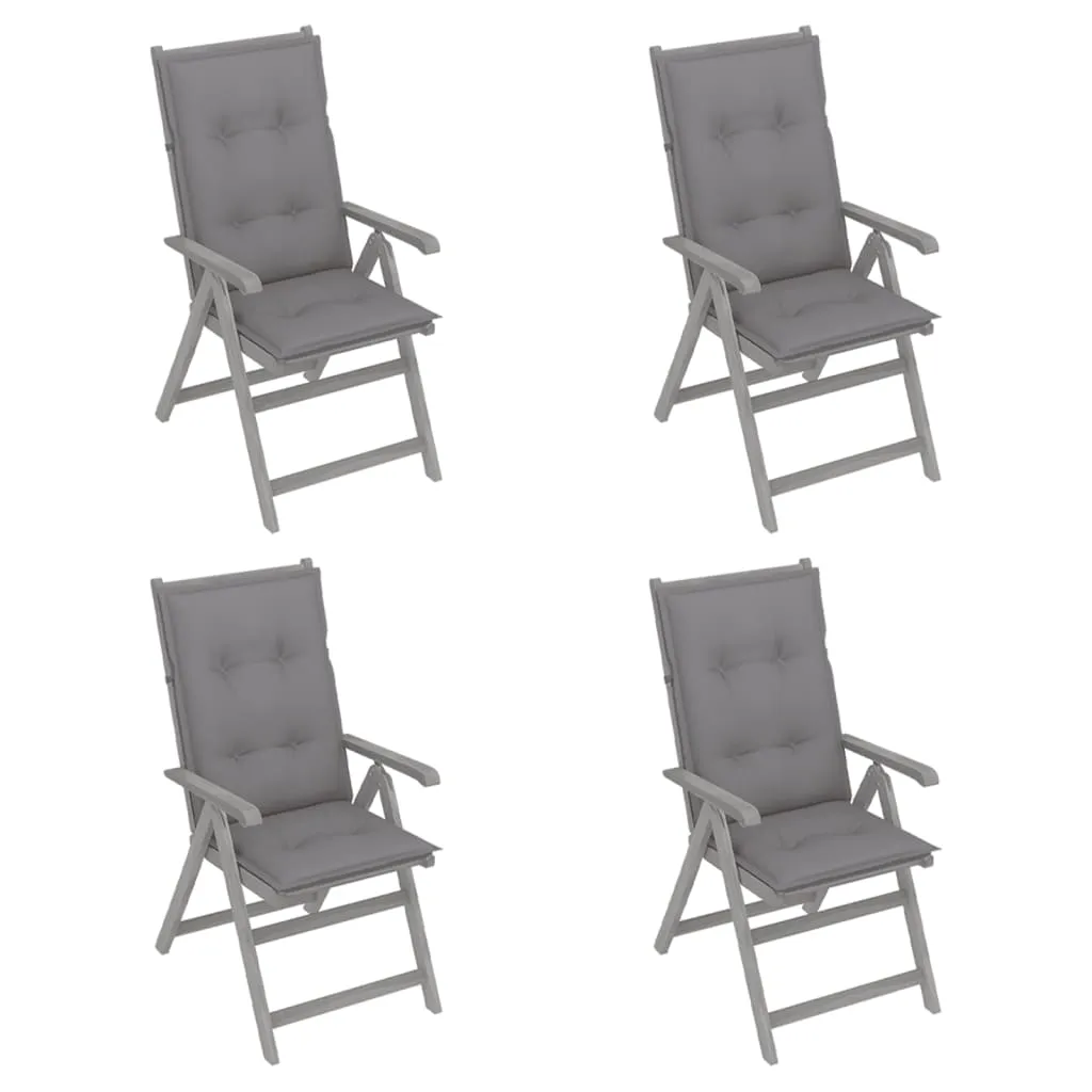 Outdoor Recliner Chairs Patio Chair with Cushions Solid Wood Acacia