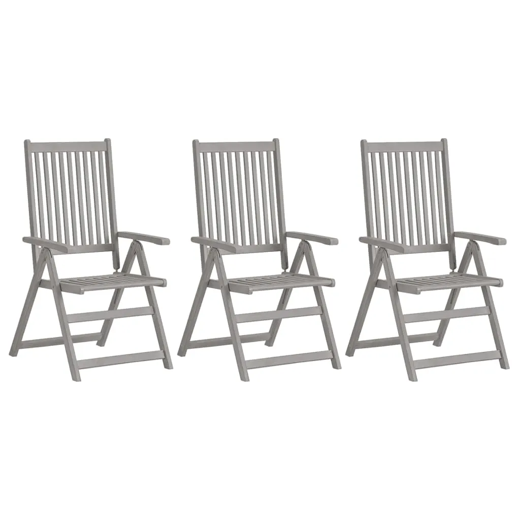 Outdoor Recliner Chairs Patio Chair with Cushions Solid Wood Acacia