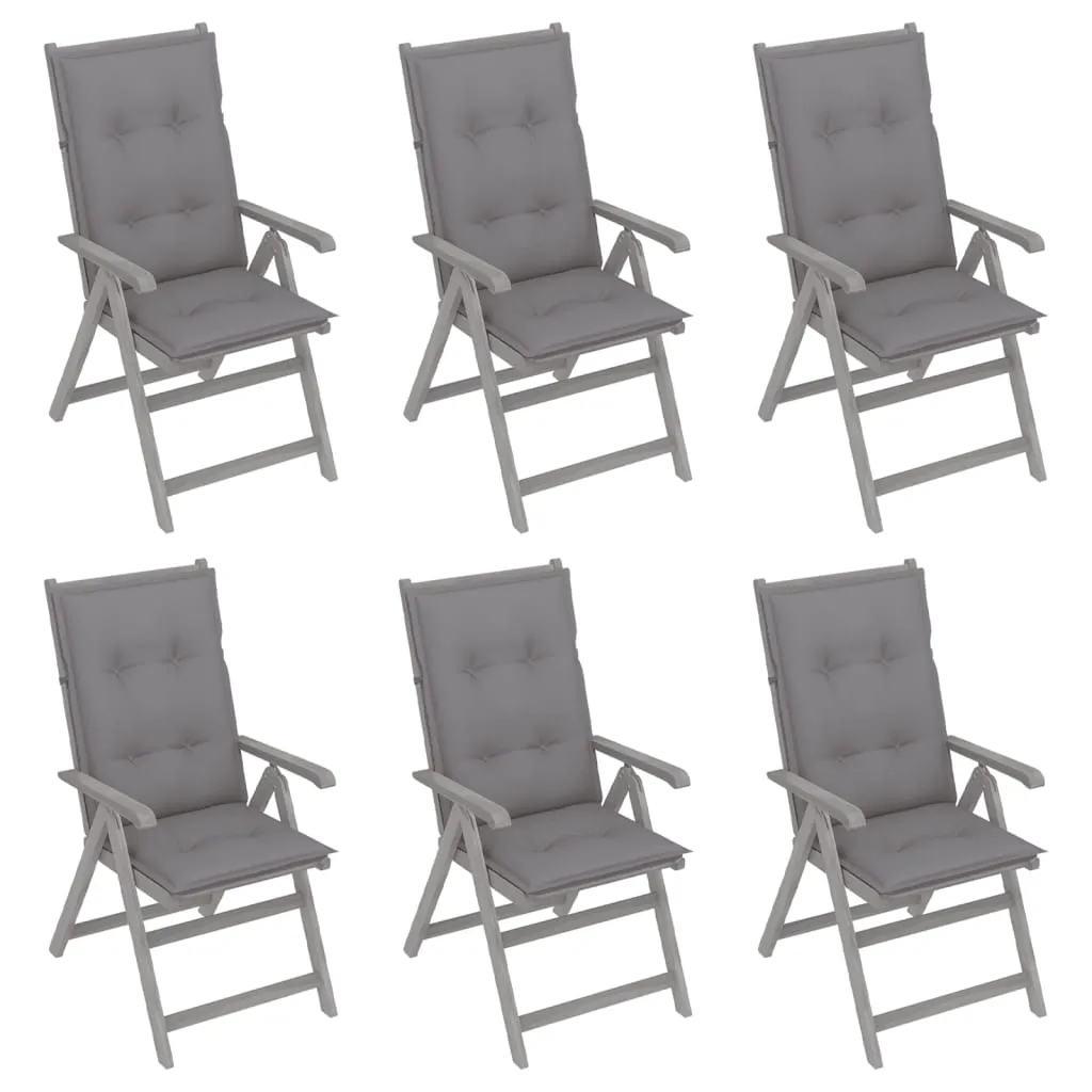 Outdoor Recliner Chairs Patio Chair with Cushions Solid Wood Acacia
