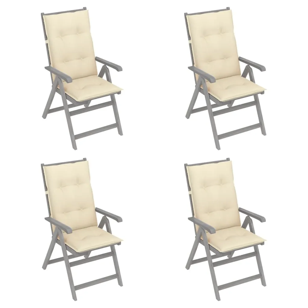 Outdoor Recliner Chairs Patio Chair with Cushions Solid Wood Acacia
