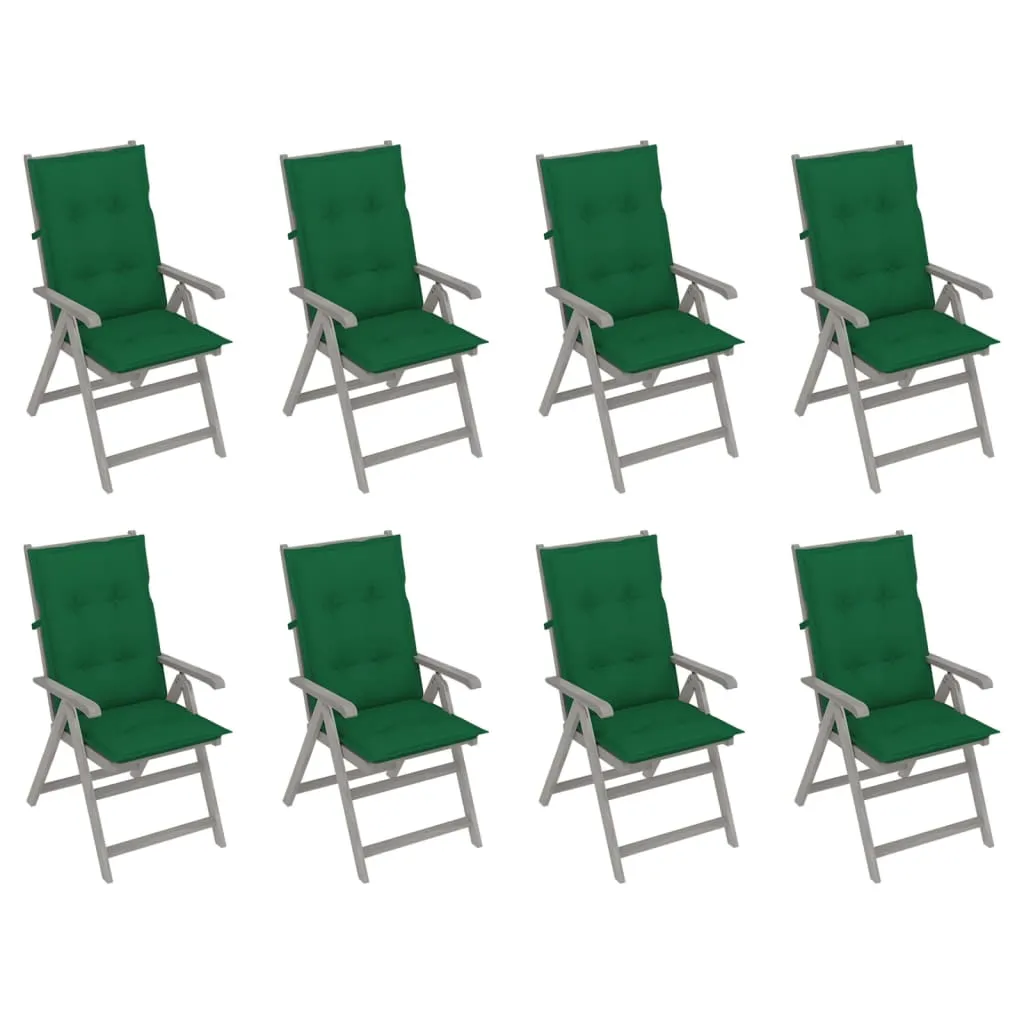 Outdoor Recliner Chairs Patio Chair with Cushions Solid Wood Acacia