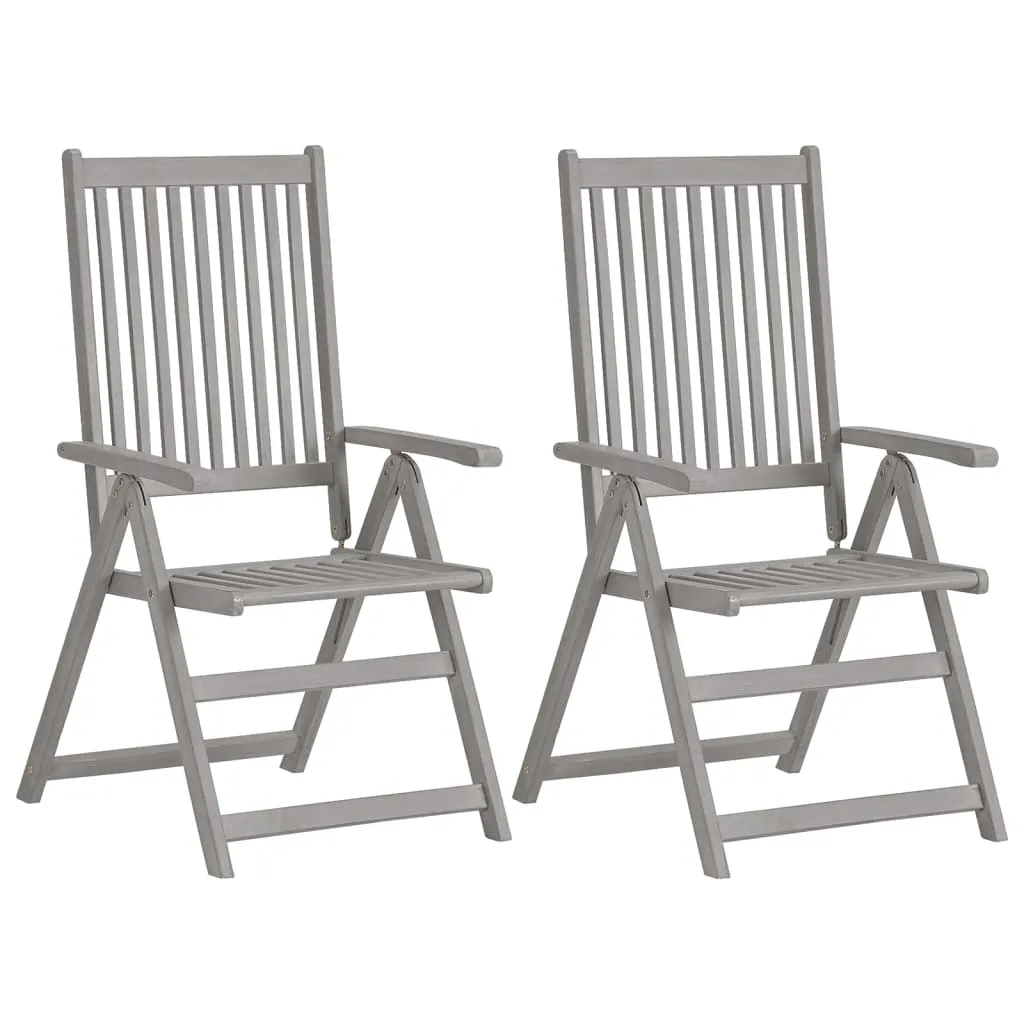 Outdoor Recliner Chairs Patio Chair with Cushions Solid Wood Acacia