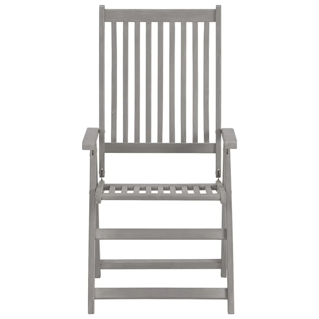 Outdoor Recliner Chairs Patio Chair with Cushions Solid Wood Acacia
