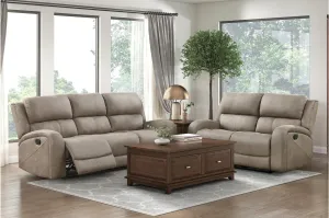 Pagosa Brown Microfiber Reclining Set
