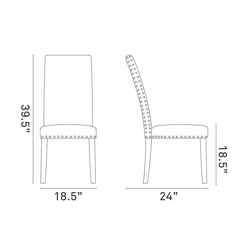 Parcel Fabric Kitchen And Dining Side Chair - Living Room Dining Set