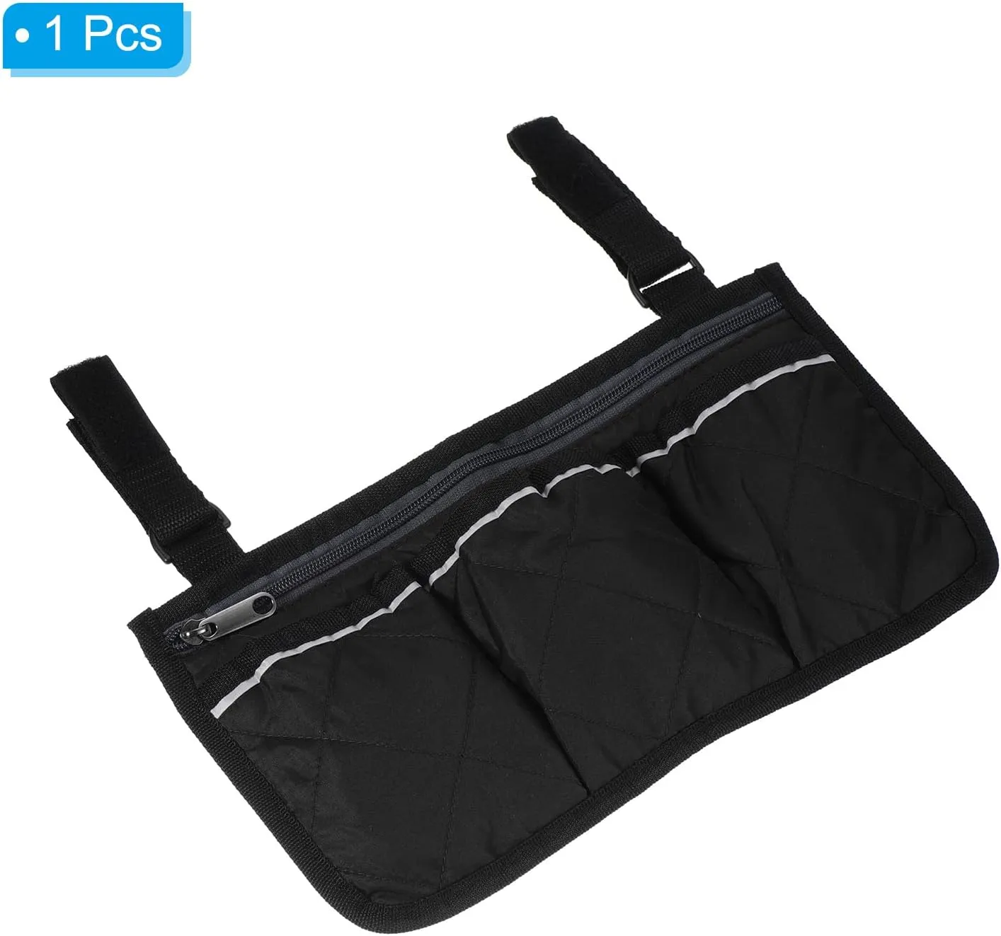 PATIKIL Beach Chair Armrest Bag, Waterproof Beach Chair Hanging Storage Pouch Arm Rest Magazine Snack Bag with 4 Pockets for Camping Outdoors