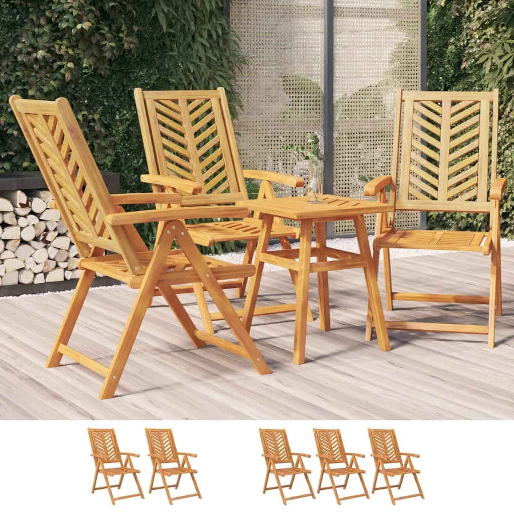 Patio Chair Reclining Chair Seating Outdoor Furniture Solid Wood Acacia