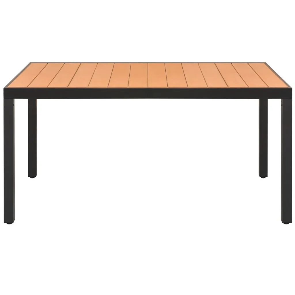 Patio Table Outdoor Dining Table Garden Porch Furniture Aluminum WPC