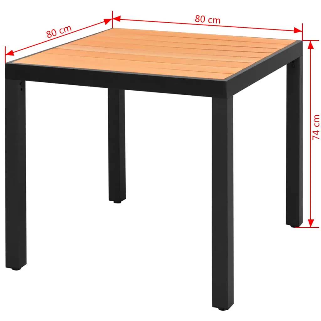 Patio Table Outdoor Dining Table Garden Porch Furniture Aluminum WPC