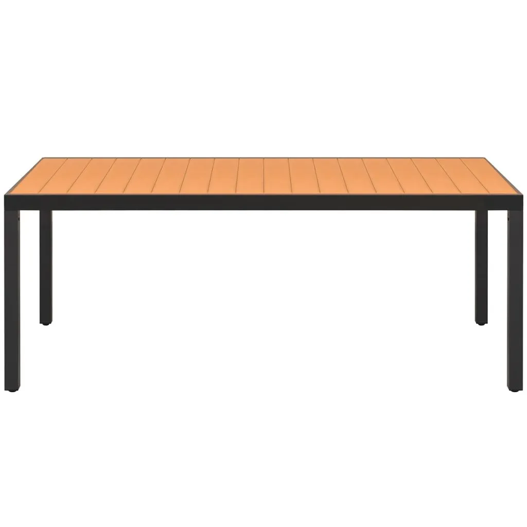 Patio Table Outdoor Dining Table Garden Porch Furniture Aluminum WPC