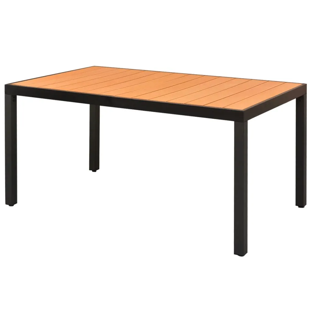 Patio Table Outdoor Dining Table Garden Porch Furniture Aluminum WPC