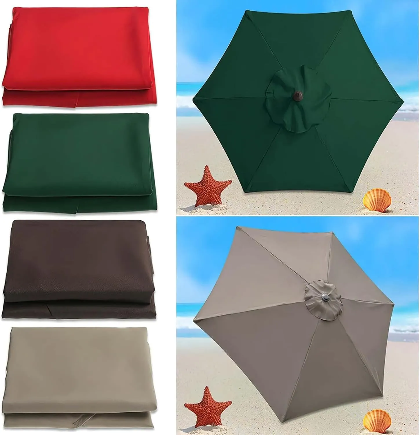 Patio Umbrella Canopy, Universal Replacement Cover for 10 Feet 8- Ribs Outdoor Round Patio Market Umbrella Parasol Canopy Top Sun Shade Accessory, 300D UV Protective And Water Resistant Patio Canopy (Purple)