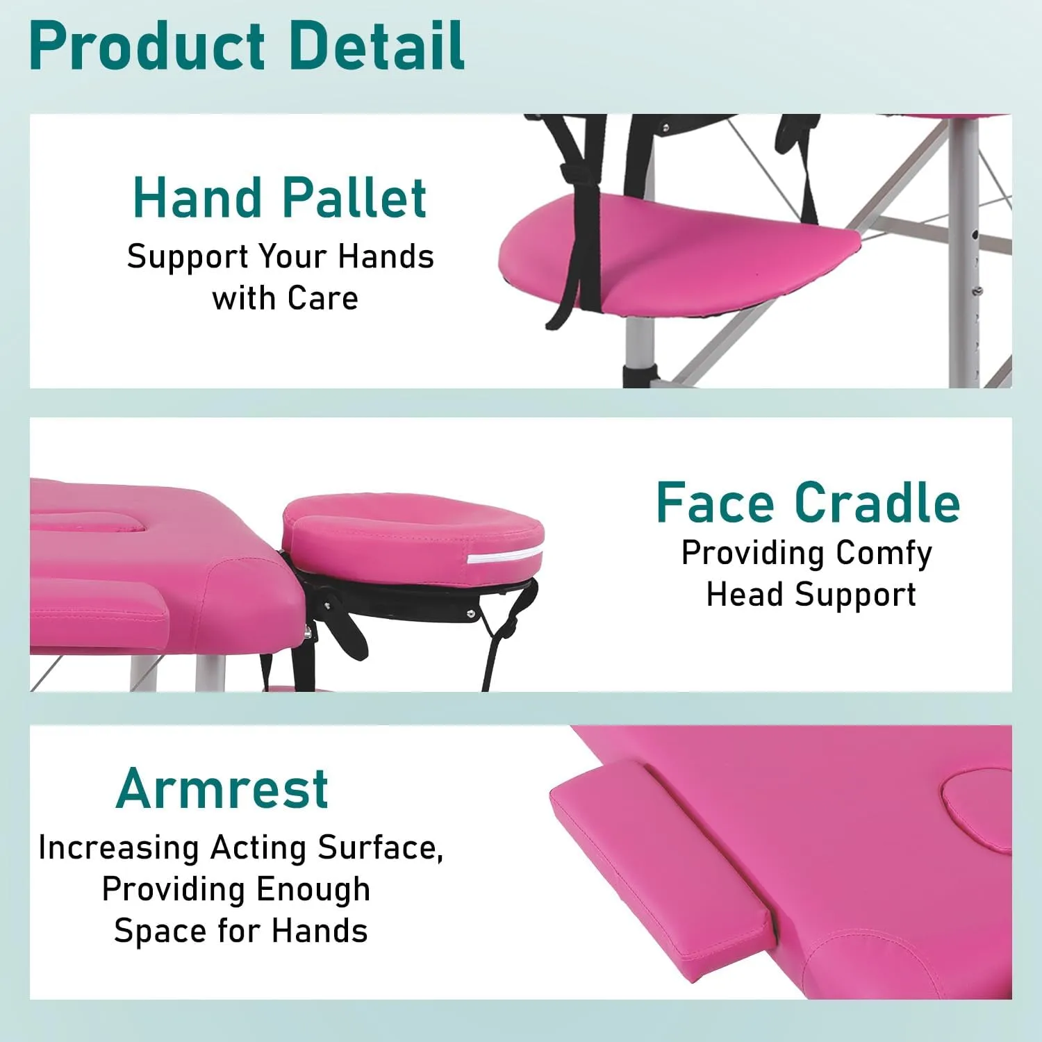 PayLessHere Aluminium Massage Bed Portable Massage Table 24 inche Wide Lash Bed 2 Folding Heigh Adjustable Spa Table with Non-Woven Bag for Spa Footmassage Facial CareSpa Tattoo