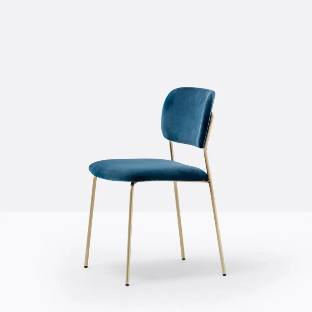 Pedrali Jazz 3719 padded chair in velvet