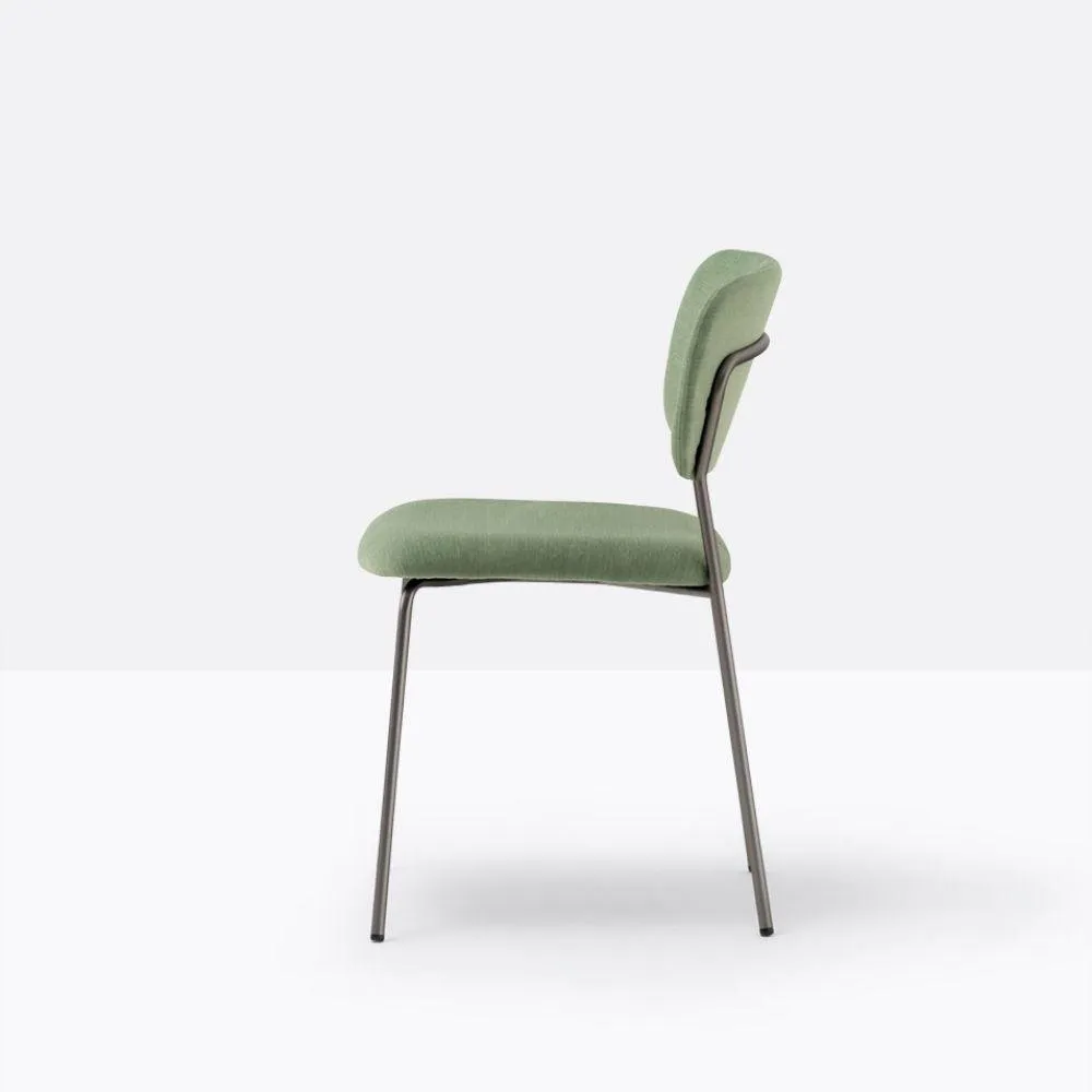 Pedrali Jazz 3719 padded chair in velvet