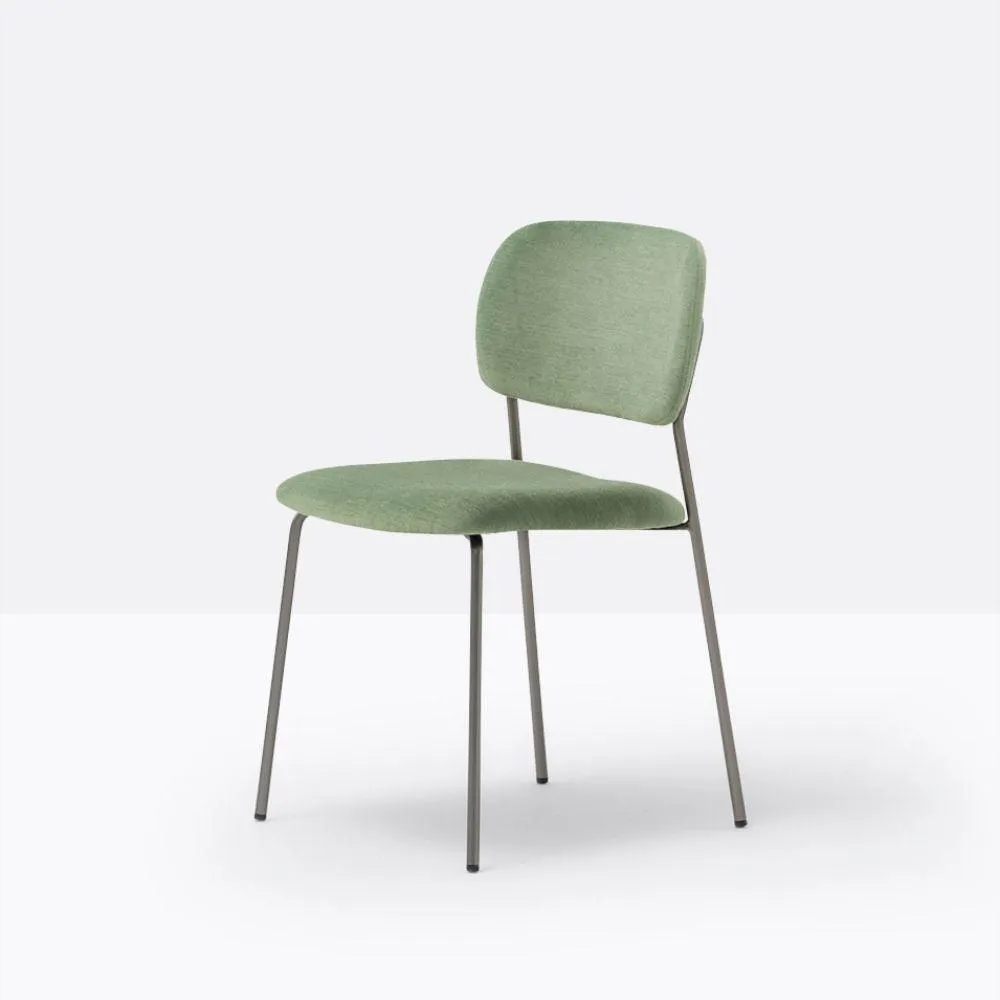 Pedrali Jazz 3719 padded chair in velvet