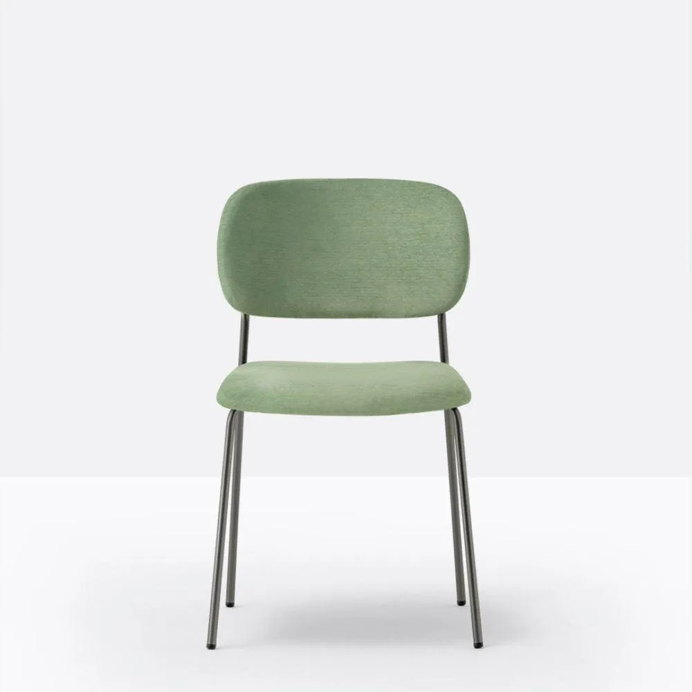 Pedrali Jazz 3719 padded chair in velvet