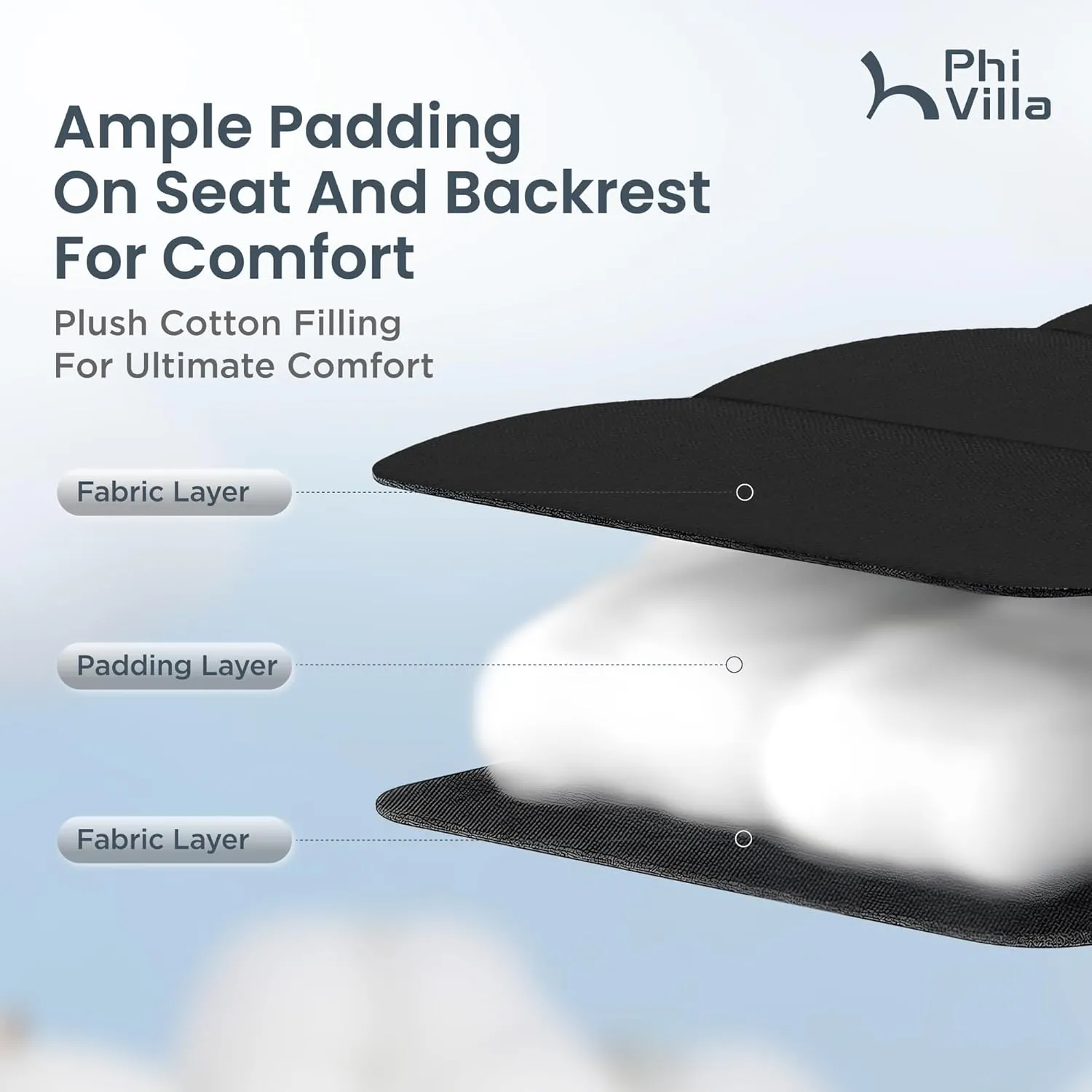 PHI VILLA XXL Oversized Padded Zero Gravity Chair, Foldable Patio Recliner, 30" Wide Seat Anti Gravity Lounger with Cup Holder, Set of 2, Support 400 LBS (Black)