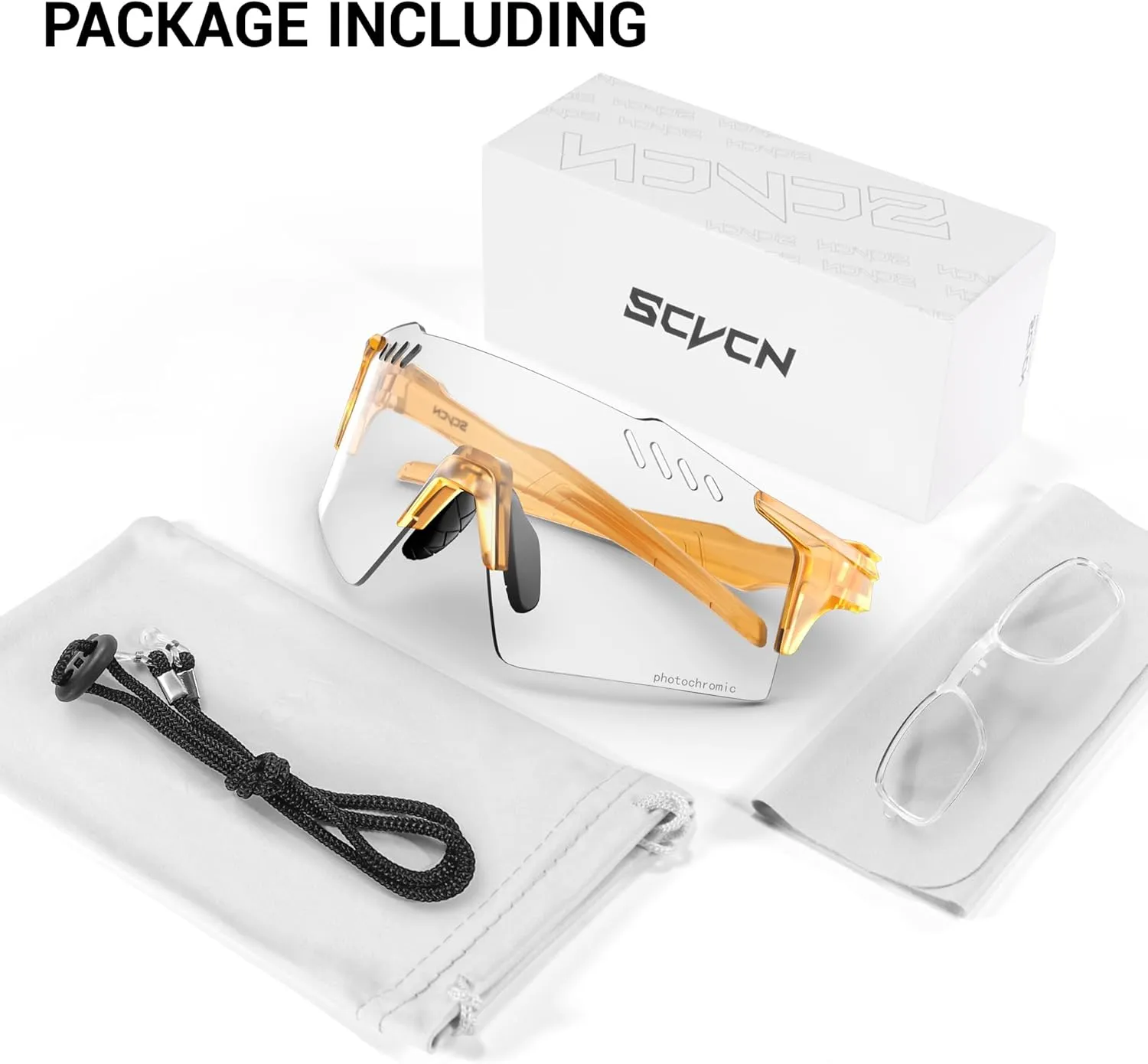 Photochromic Cycling Glasses UV400 Protection for Women Men Cycling Glasses TR90 Frame MTB Running Bike DZ-S9A2