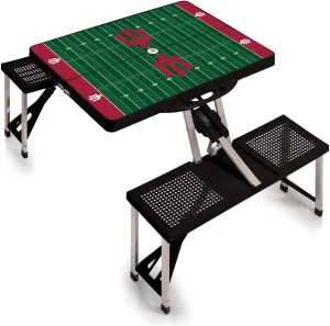 PICNIC TIME NCAA North Carolina Tar Heels Folding Picnic Table - Camping Table - Outdoor Table with Umbrella Hole