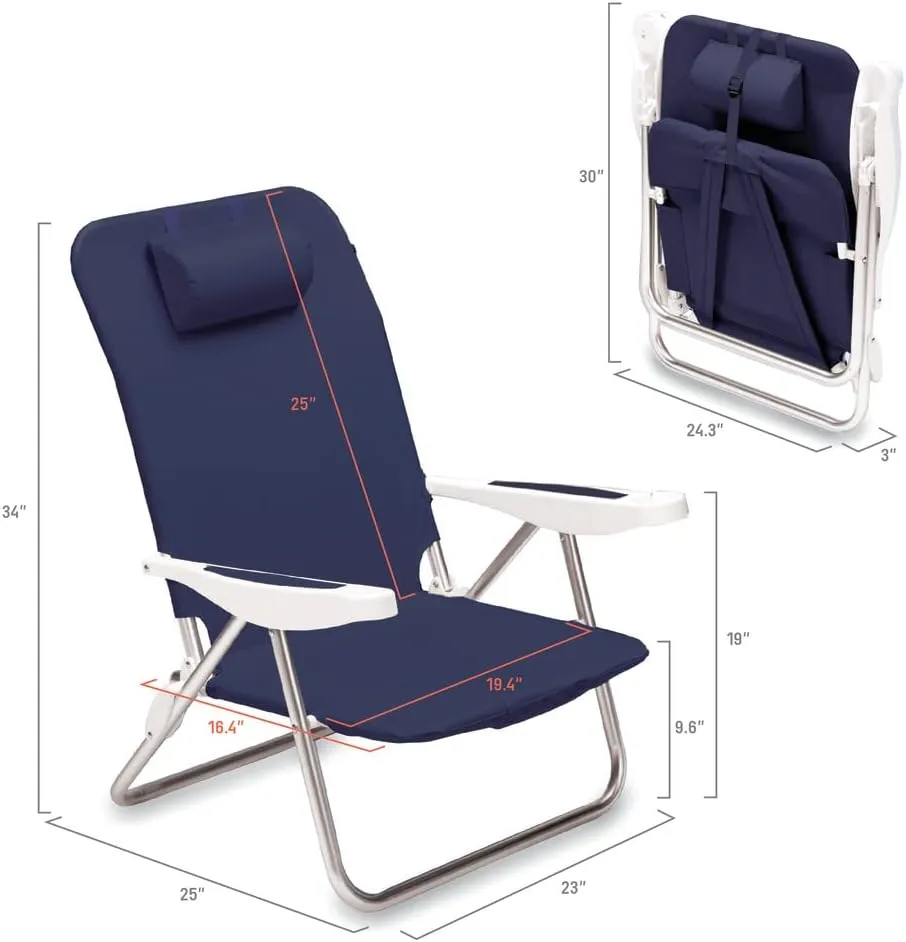 PICNIC TIME NCAA Penn State Nittany Lions Monaco Folding Beach Chair