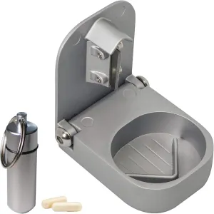 Pill Cutter Splitter with Pill Box by Pill Mill - Blade That Will Never Dull - Grip Handle Cuts Small or Large Pills with Ease - Light and Durable Tablet Divider - Perfect Medicine Slicer for Travel
