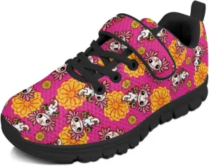 Pink Sneakers for Girls Athletic Sport Lace-Up Kids Tennis Shoes