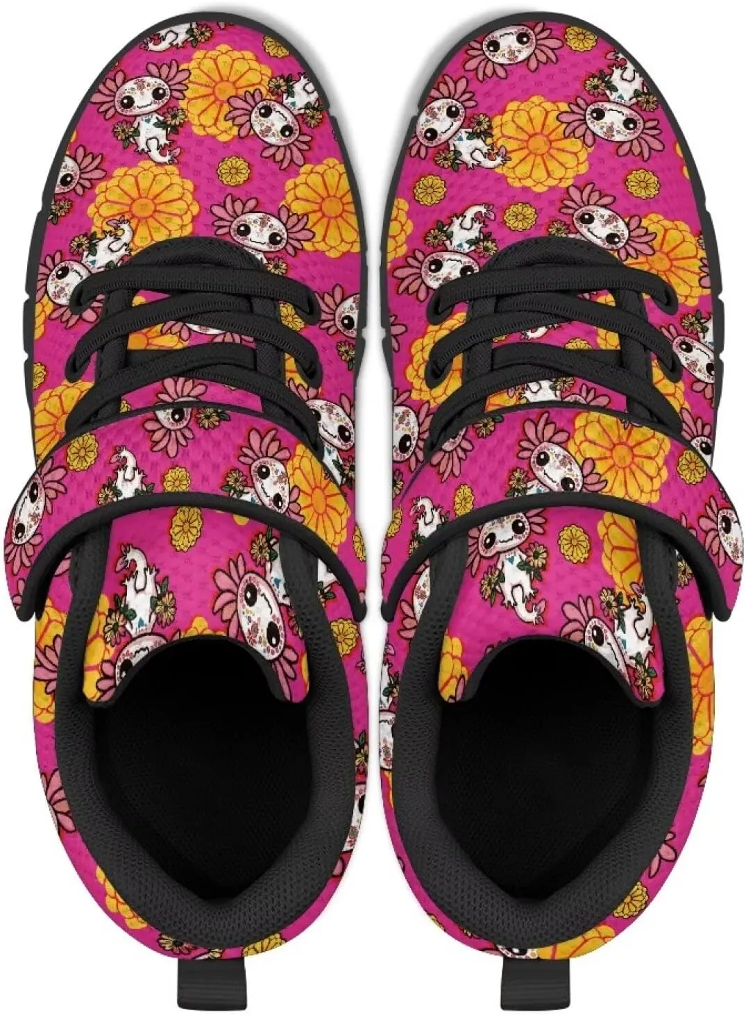 Pink Sneakers for Girls Athletic Sport Lace-Up Kids Tennis Shoes