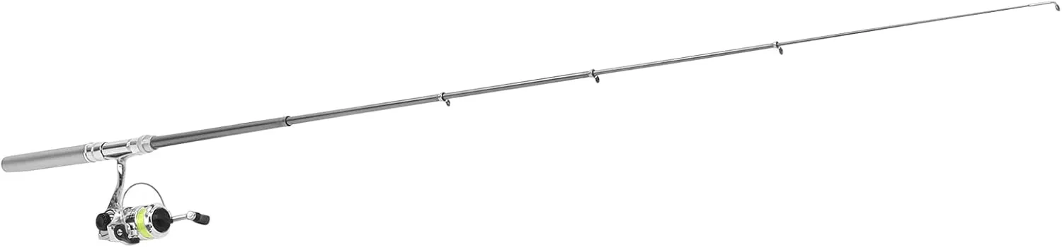 Pocket Fishing Rod and Reel Combo - Mini Pen Pole, Retractable Ultra Light for Sea, Rock, and River Fishing