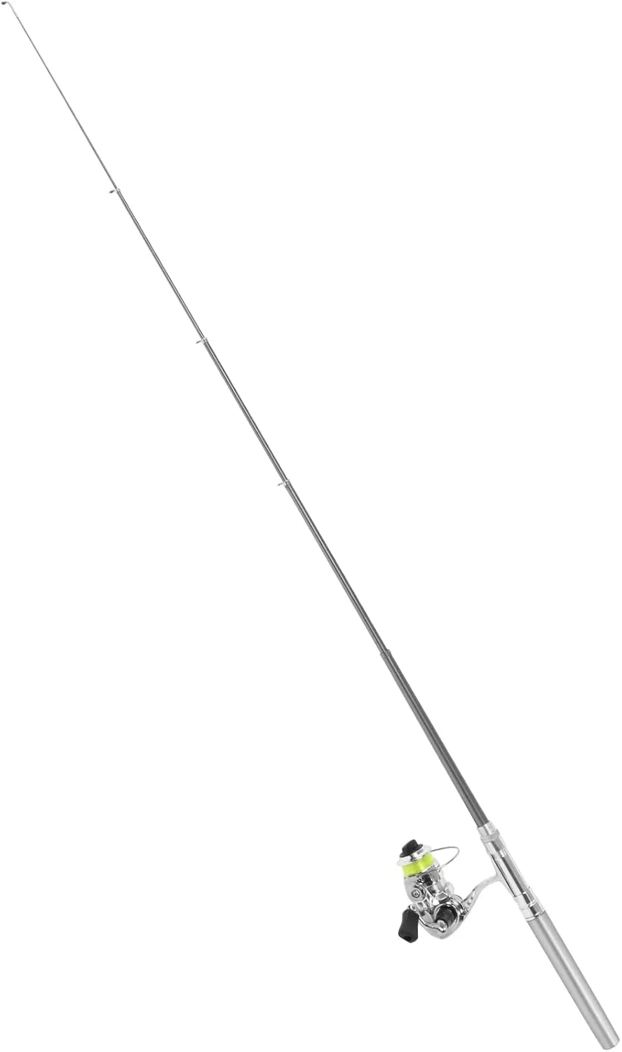 Pocket Fishing Rod and Reel Combo - Mini Pen Pole, Retractable Ultra Light for Sea, Rock, and River Fishing