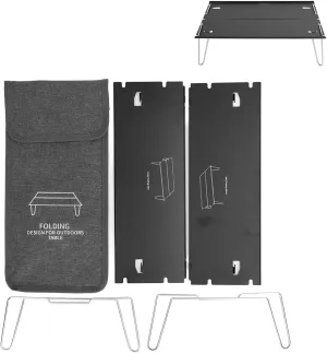 Portable Aluminum Alloy Folding Camping Table & Sturdy, Easy to Fold, Ideal for Outdoor Activities, with Storage Bag, for Backpacking & Picnics