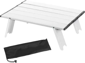 Portable Folding Table Camping Ultralight Aluminum Solid Construction Strong Load-Bearing High Stability Mini Size Collapsible