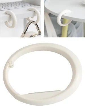 Portable Handbag Hanger | 6 Pack Table Purse Hook | Foldable PP & Silicone Space Saver