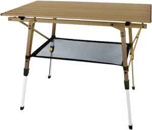 Portable Picnic Table, Folding Roll Up Camping Travel Table, Aluminum Alloy Folding Table (颜色 : Net Pocket Long Table)