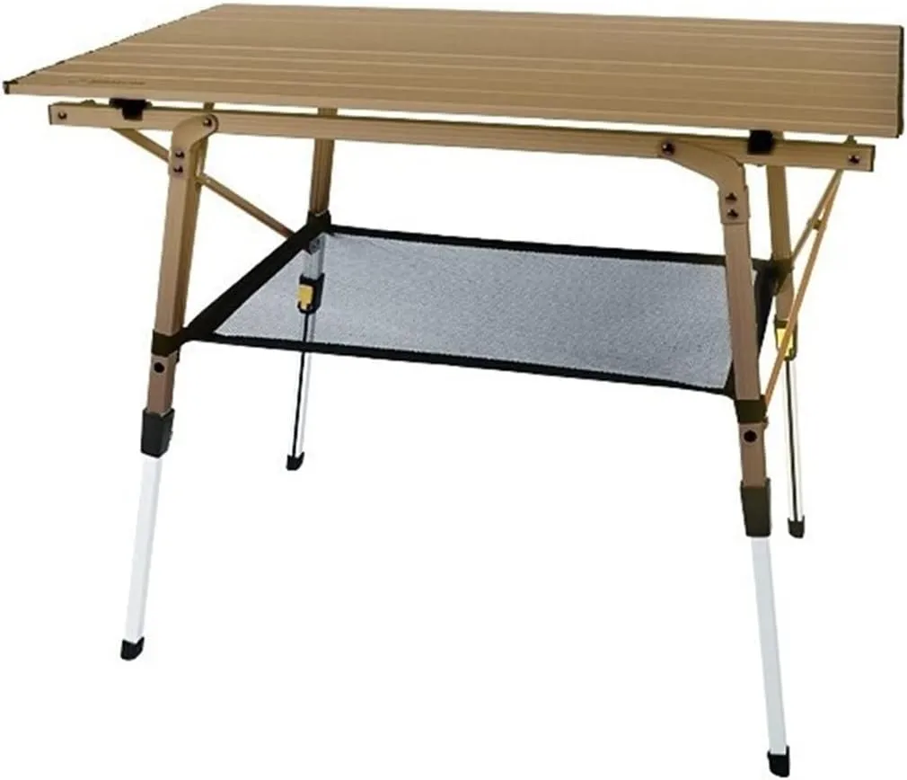 Portable Picnic Table, Folding Roll Up Camping Travel Table, Aluminum Alloy Folding Table (颜色 : Net Pocket Long Table)