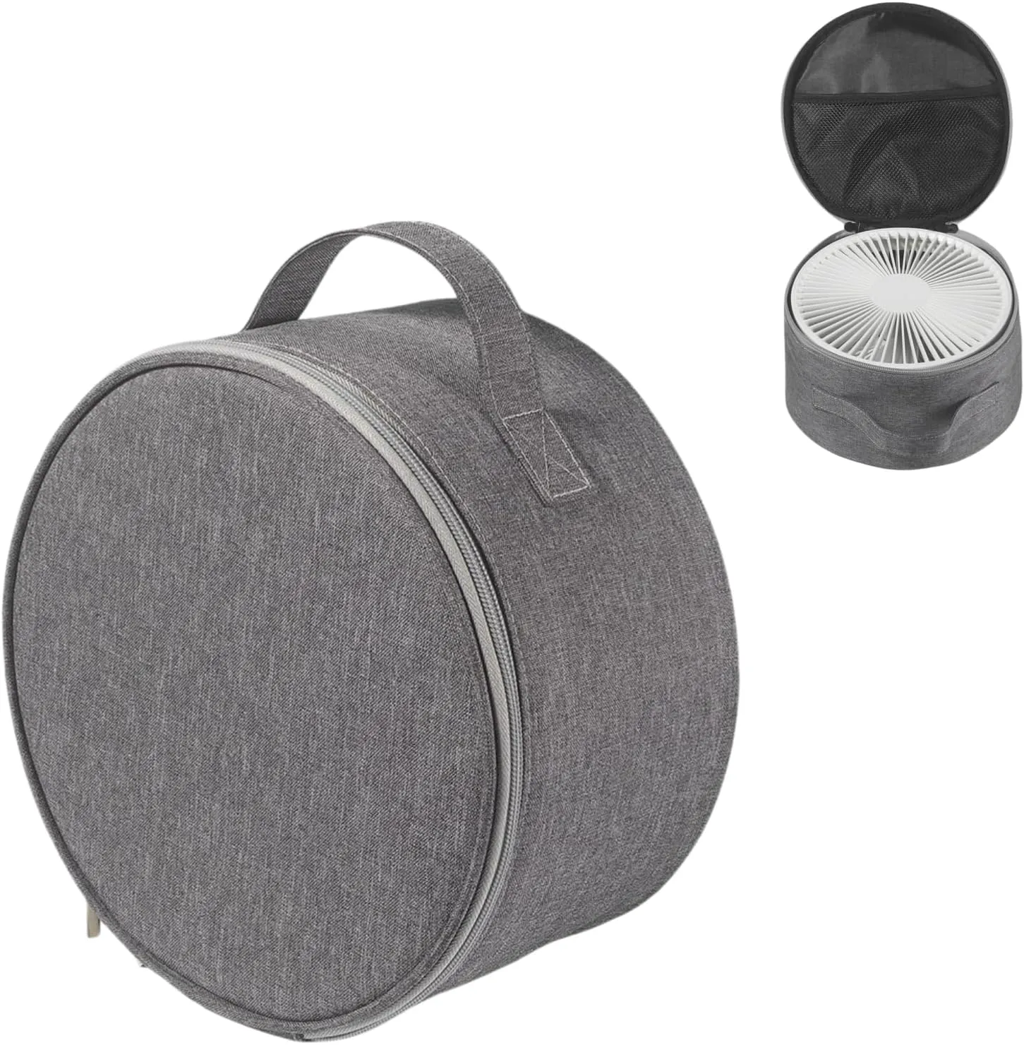 Portable Storage Bag for Folding Telescopic Fan, Waterproof Foldable Table/Floor Hand Bag, USB-C Charging Cooling Case for P9/P9S/P10/P11/Q7/N97/N98, M, Grey, 23-49