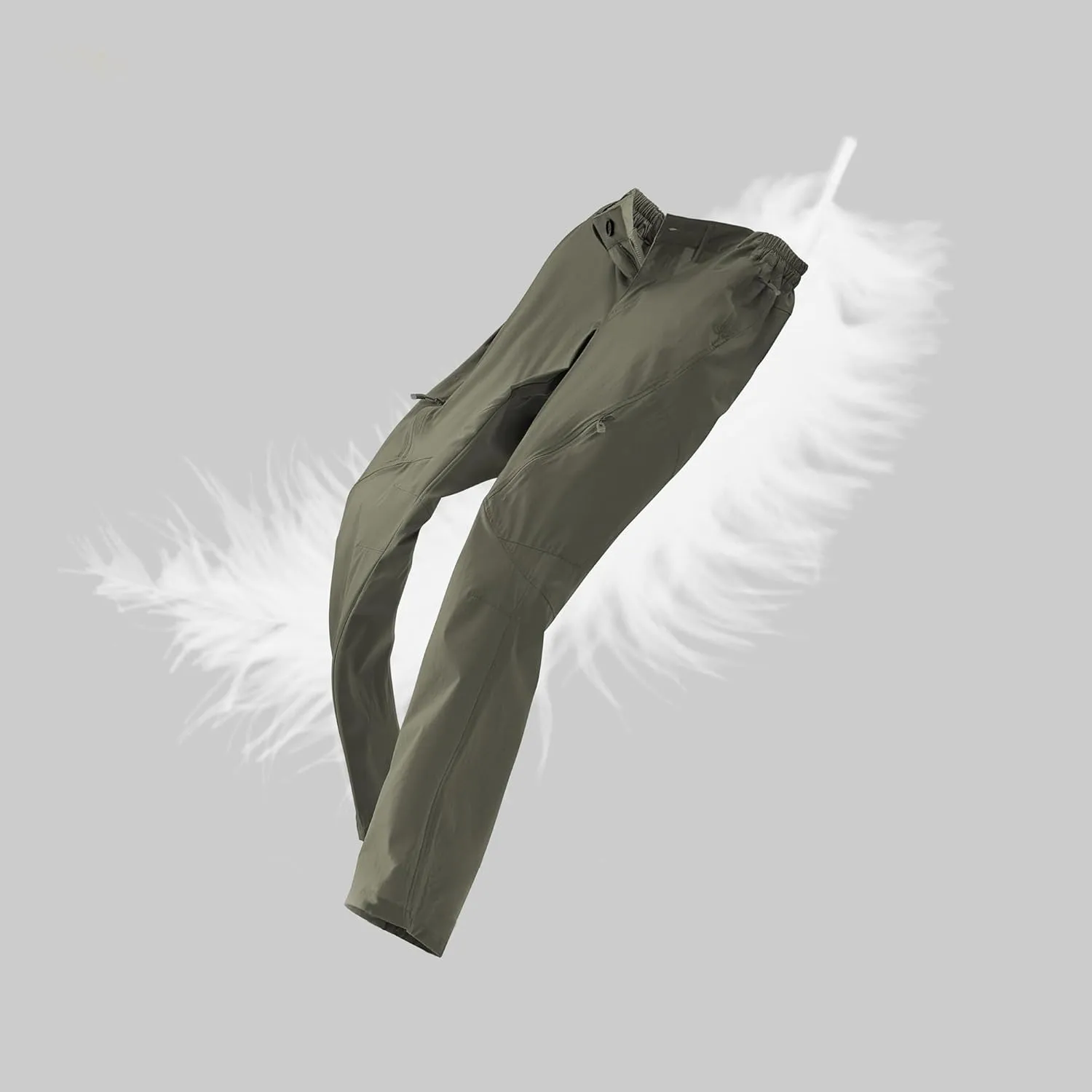 Postropaky Mens Hiking Quick Dry Lightweight Waterproof Fishing Pants Outdoor Travel Climbing Stretch Pants