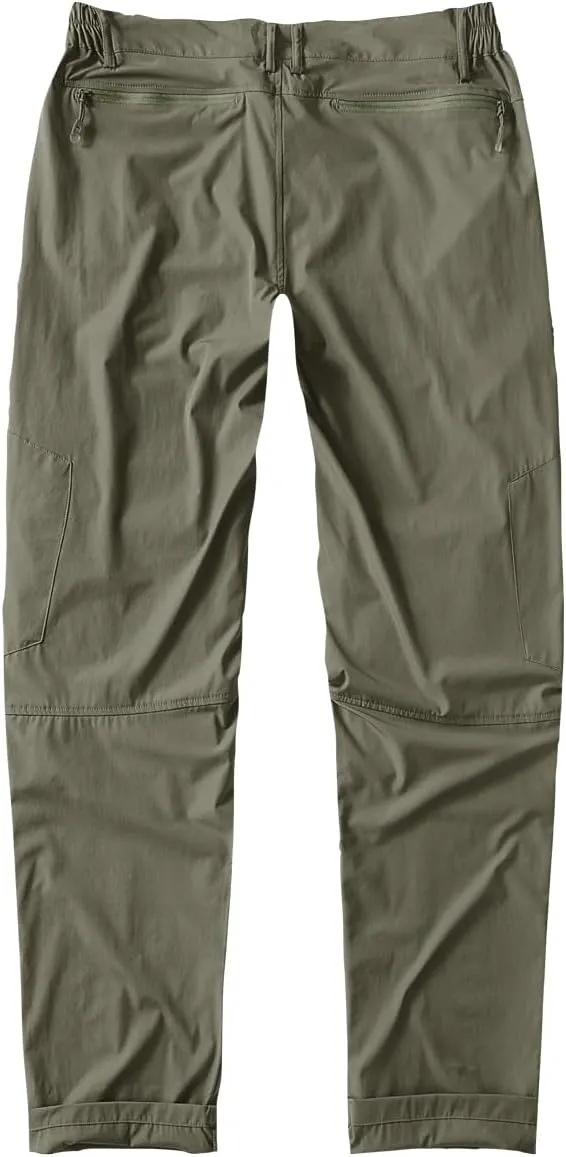 Postropaky Mens Hiking Quick Dry Lightweight Waterproof Fishing Pants Outdoor Travel Climbing Stretch Pants