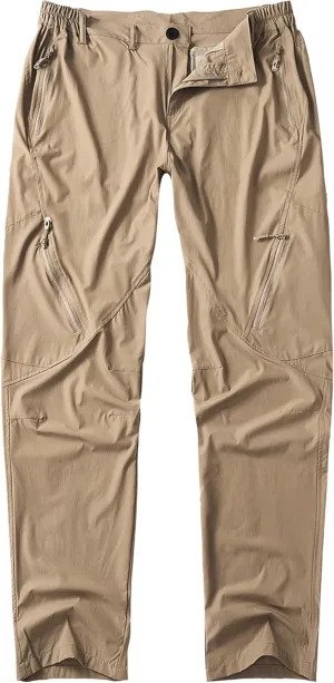 Postropaky Mens Hiking Quick Dry Lightweight Waterproof Fishing Pants Outdoor Travel Climbing Stretch Pants