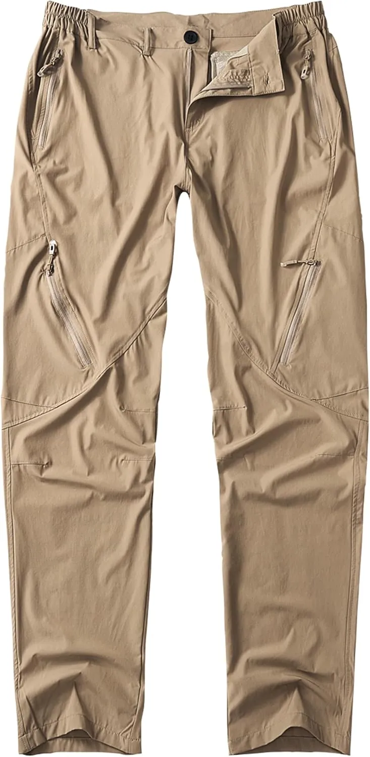 Postropaky Mens Hiking Quick Dry Lightweight Waterproof Fishing Pants Outdoor Travel Climbing Stretch Pants