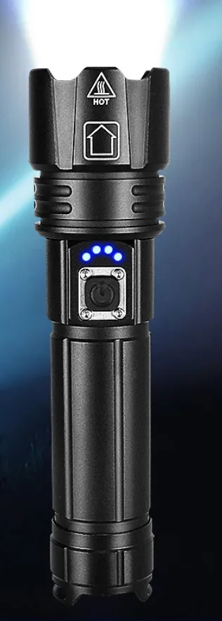 Powerful LED Flashlight 500W Recharageable