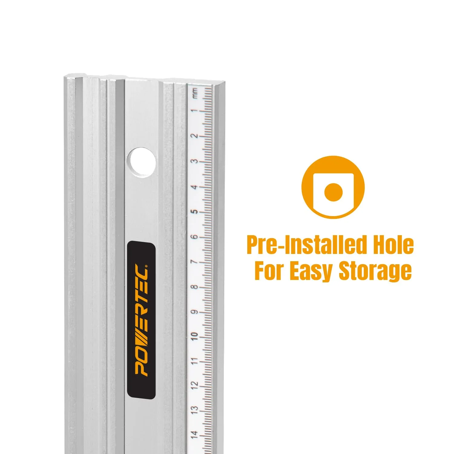 POWERTEC 18 Inch Straight Edges, Straight to Within .001'' Over 18'' Machined Flat, Precision Woodworking Tools for Table Saw, Router Table, MDF Workbench Top, Jointers, and Planers. 71213