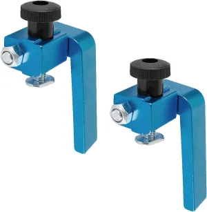 POWERTEC 3" Fence Flip Stop for Table Saw, Miter Saw, and Drill Press, T Track Accessories for Woodworking, 2PK (71367-P2)