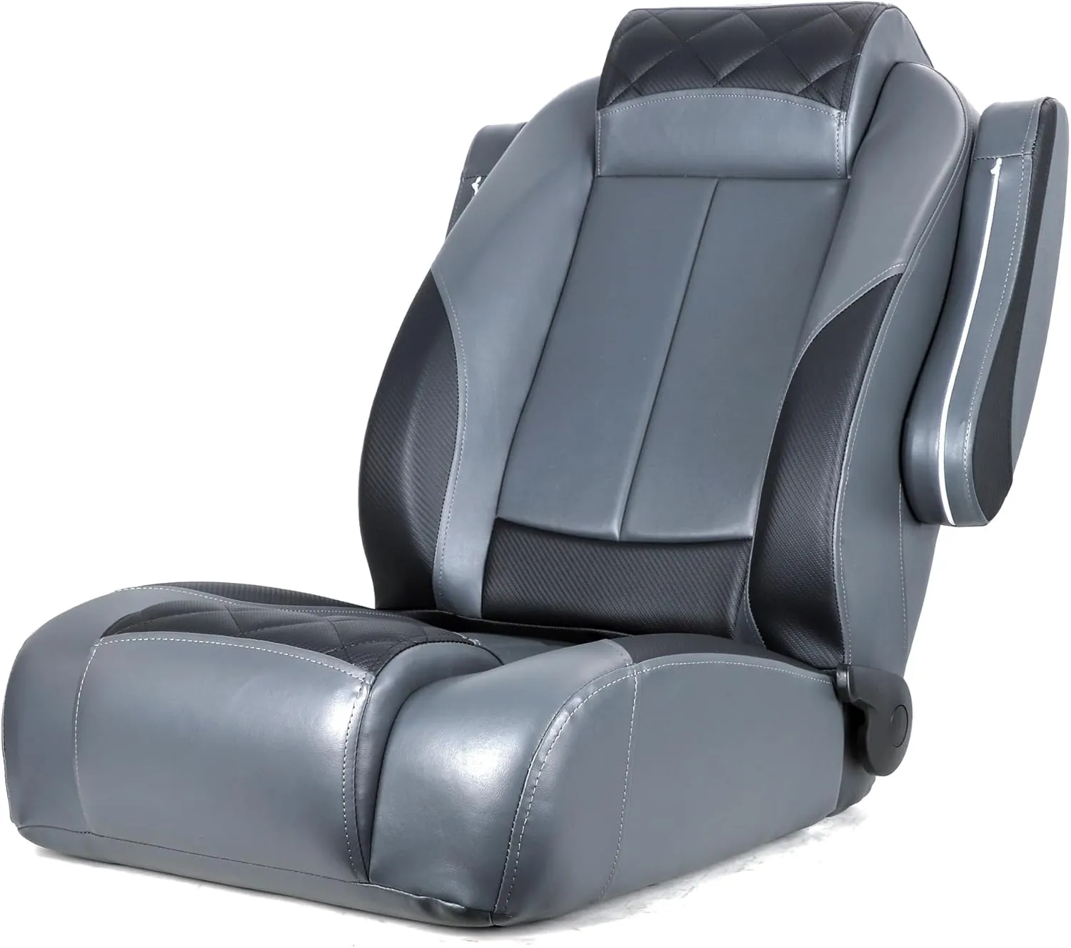 Premium Reclining Pontoon High Back & Low Back Captain's Chair Boat Bucket Seat with Removable Armrest