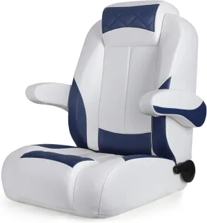 Premium Reclining Pontoon High Back & Low Back Captain's Chair Boat Bucket Seat with Removable Armrest