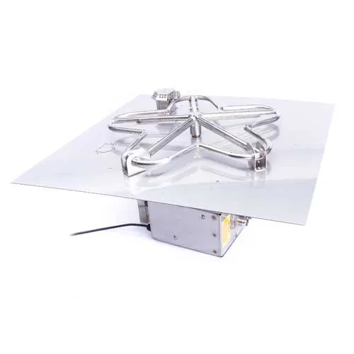 Prism Square Fire Table - Aluminum