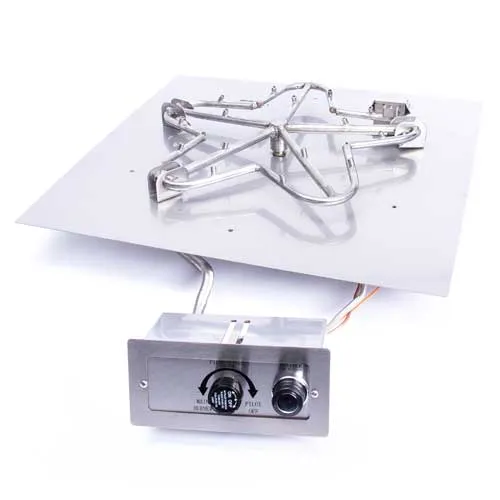 Prism Square Fire Table - Aluminum